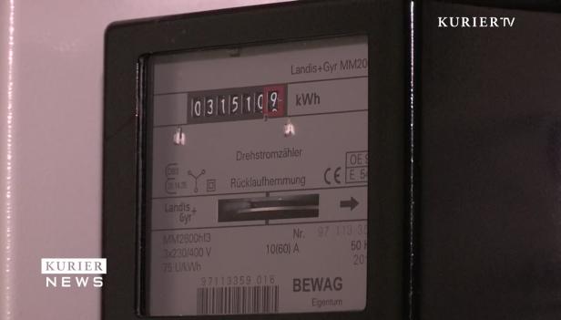 Ein Stromzähler zeigt einen Zählerstand von 0315109 kWh an.