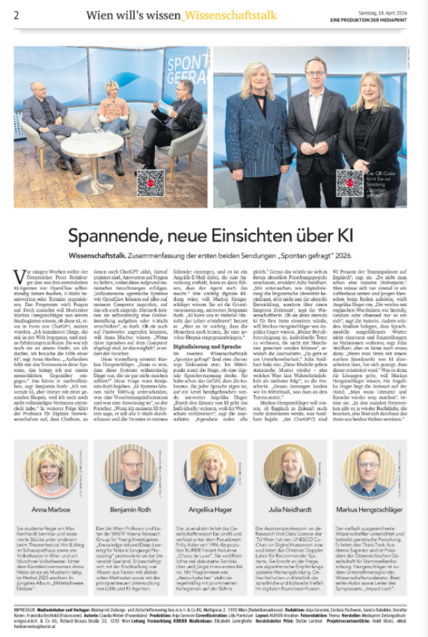 Wien will's wissen Beilage