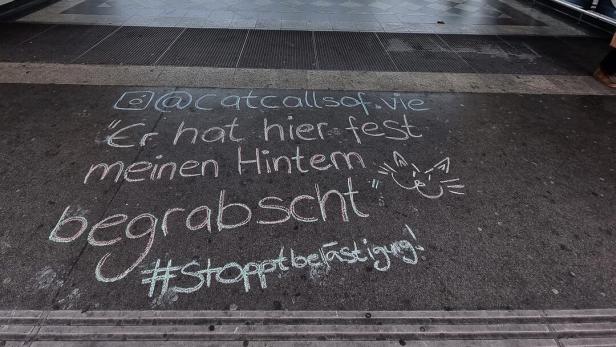 Protest mit Straßenkreide: Catcalls of Vienna