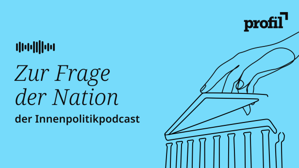 Das Cover des Innenpolitik-Podcasts „Zur Frage der Nation“ von Profil.