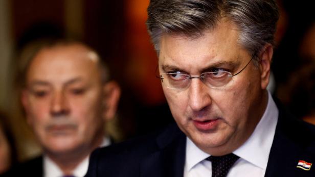 Andrej Plenković, der kroatische Premierminister, bei einer Veranstaltung.