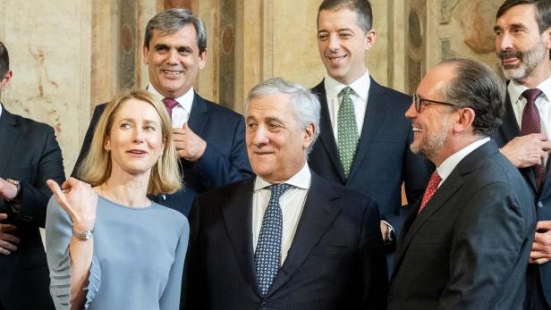Außenministertreffen der „Freunde des Westbalkans“: Kallas / Tajani / Schallenberg.