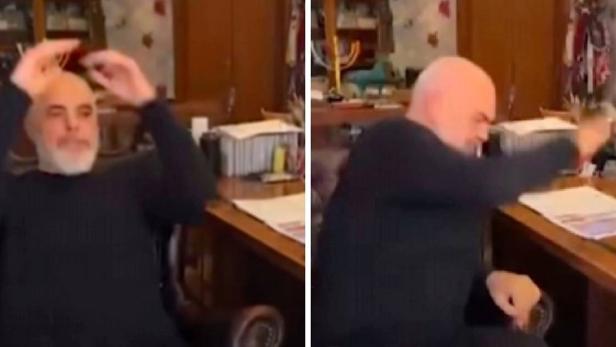 Edi Rama zuckte bei einer Live-Übertragung im Facebook aus.