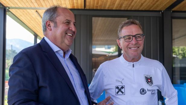 ÖFB-Boss Josef Pröll und Teamchef Ralf Rangnick.