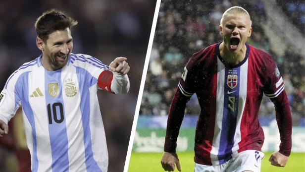 Lionel Messi und Erling Haaland könnten mit Österreich in der Gruppe landen