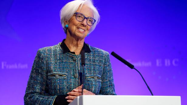 ECB President Lagarde delivers her keynote speech at Euro Finance Week, in Frankfurt