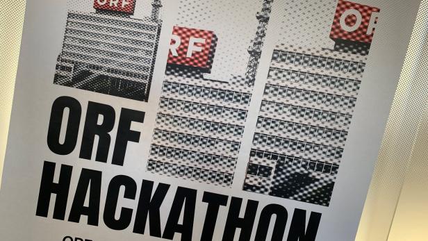 Ein Plakat des ORF-Hackthons