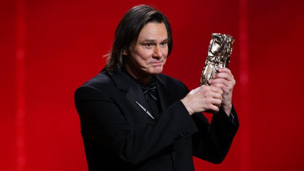 Jim Carrey während seiner Dankesrede bei den César Awards in Paris