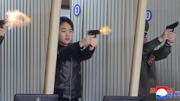 North Korea leader Kim Jong Un's daughter test fires new-type pistol