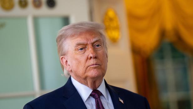 US President Trump at the White House in Washington, DC