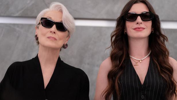Meryl Streep und Anne Hathaway als Miranda Priestly und Andy Sachs.