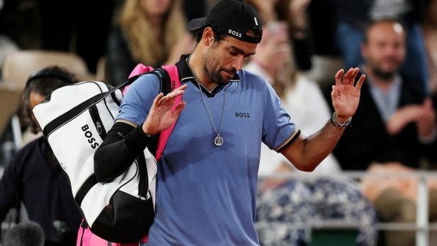 Aufgabe bei den French Open: Matteo Berrettini