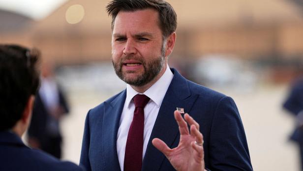 FILE PHOTO: U.S. Vice President JD Vance arrives on Air Force Two at Joint Base Andrews
