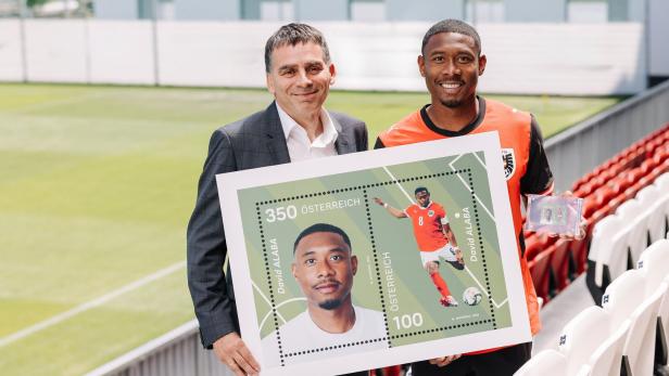 David Alaba auf neuer Briefmarke der Österreichischen Post