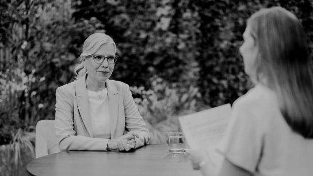 Grünen-Chefin Leonore Gewessler im ORF-Sommergespräch
