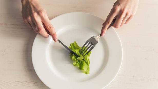 Girl keeping diet