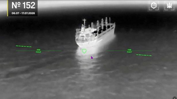 FILE PHOTO: Ukraines UAVs hit targets at a location given as Black Sea