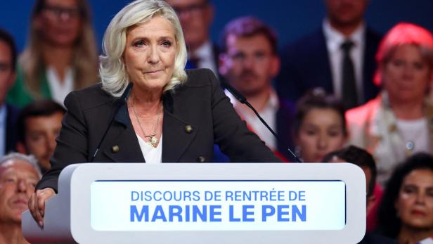 French far-right presidential candidate Marine Le Pen campaigns in Northern France
