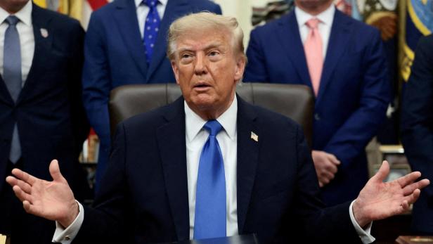 FILE PHOTO: U.S. President Trump meets with travel executives in the Oval Office at the White House in Washington