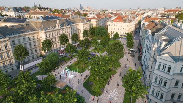 Aumannplatz, Währing, Neugestaltung