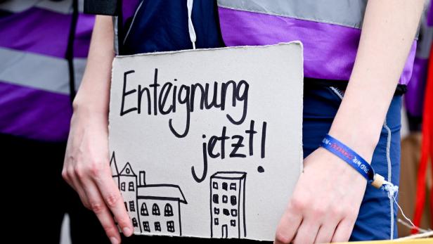 Activists hold protest for socialization of large housing companies in Berlin