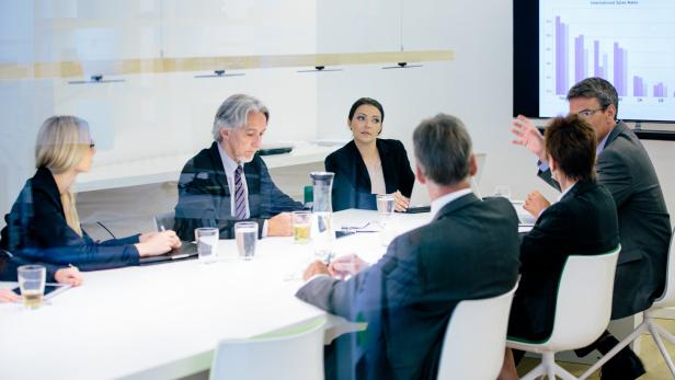 Conference Room Business Meeting Sales Numbers Presentation
