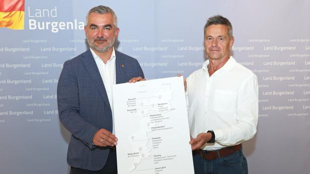Sport Bgld GF Anton Beretzki (re.), Sportlandesrat Heinrich Dorner SPÖ